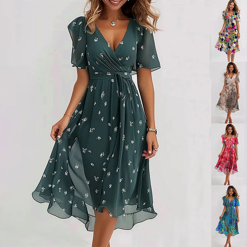 Elegante Bloemen Zomerjurk