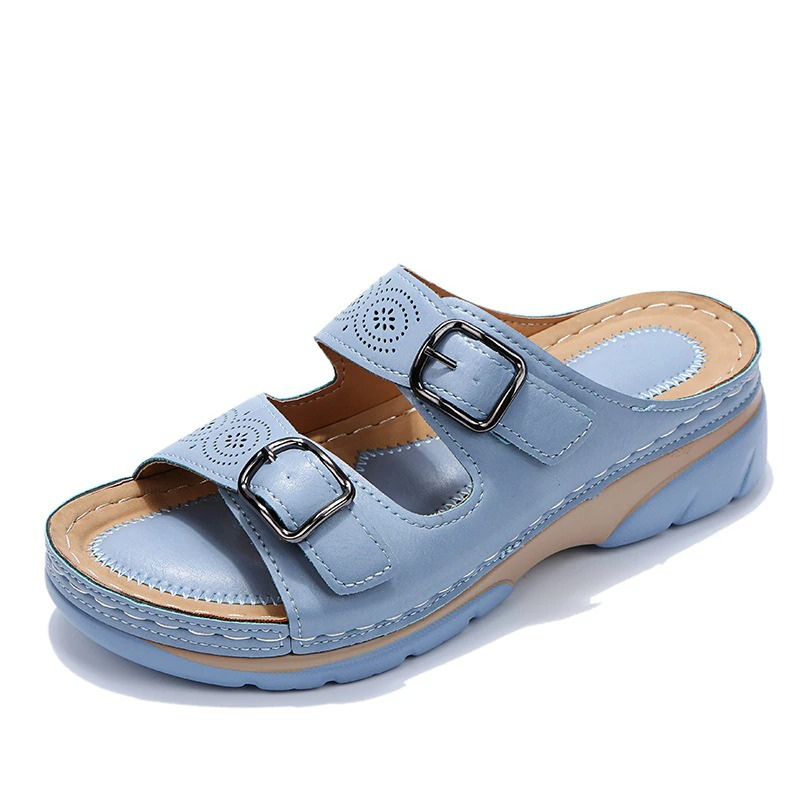 Dames Comfortabele Zomer Wedge Sandalen met Gesp