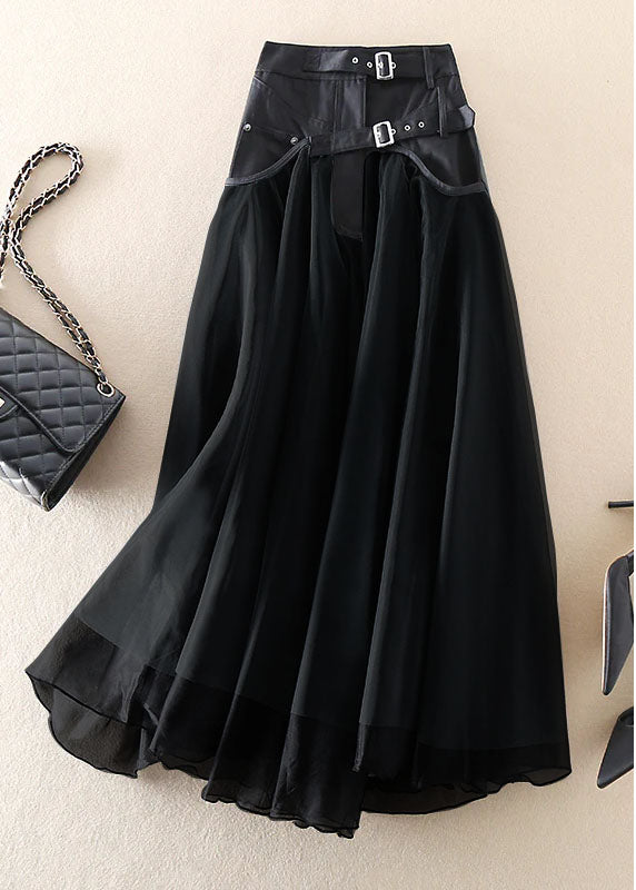 Dames Elegante Hoge Taille Faux Leder Rok