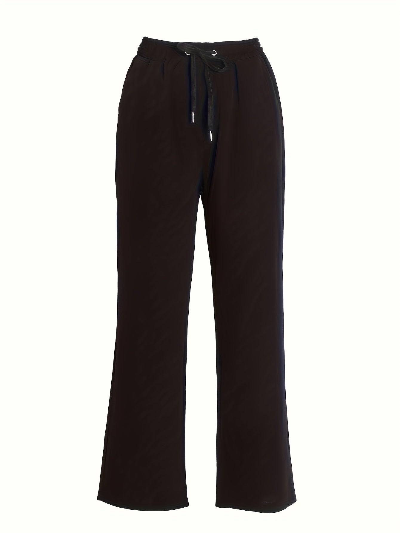 Dames Casual Linnen Rechtdoor Broek met Trekkoord