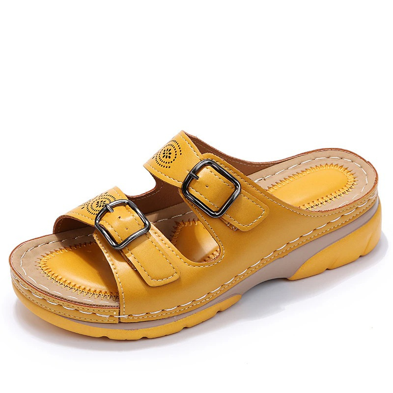 Dames Comfortabele Zomer Wedge Sandalen met Gesp