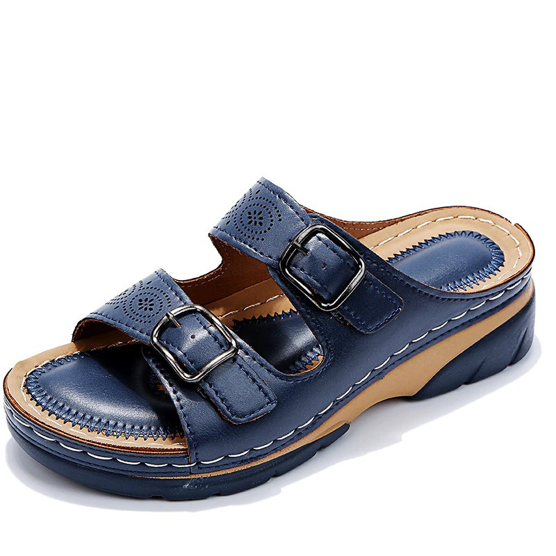 Dames Comfortabele Zomer Wedge Sandalen met Gesp