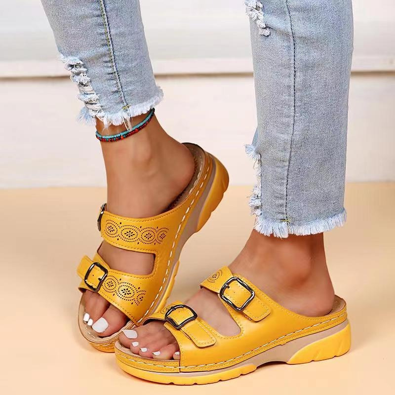 Dames Comfortabele Zomer Wedge Sandalen met Gesp