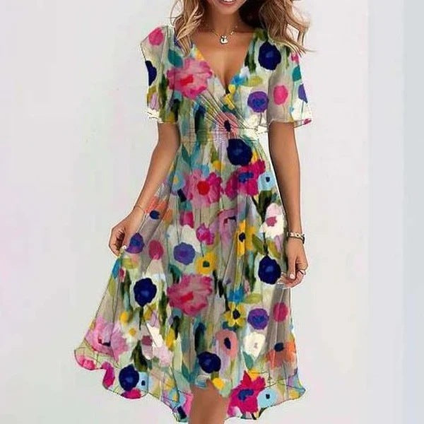 Elegante Bloemen Zomerjurk