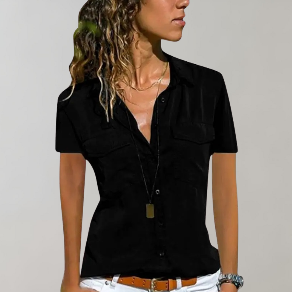 Zoë | Elegante Damesblouse met Korte Mouwen