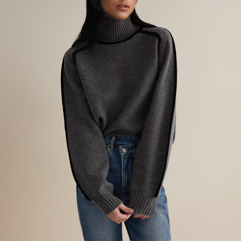 Dames Cozy Turtleneck Gebreide Trui