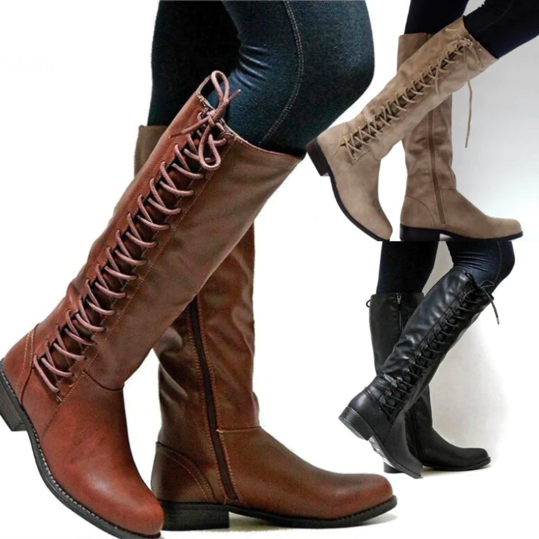Dames Hoge Veterschoenen