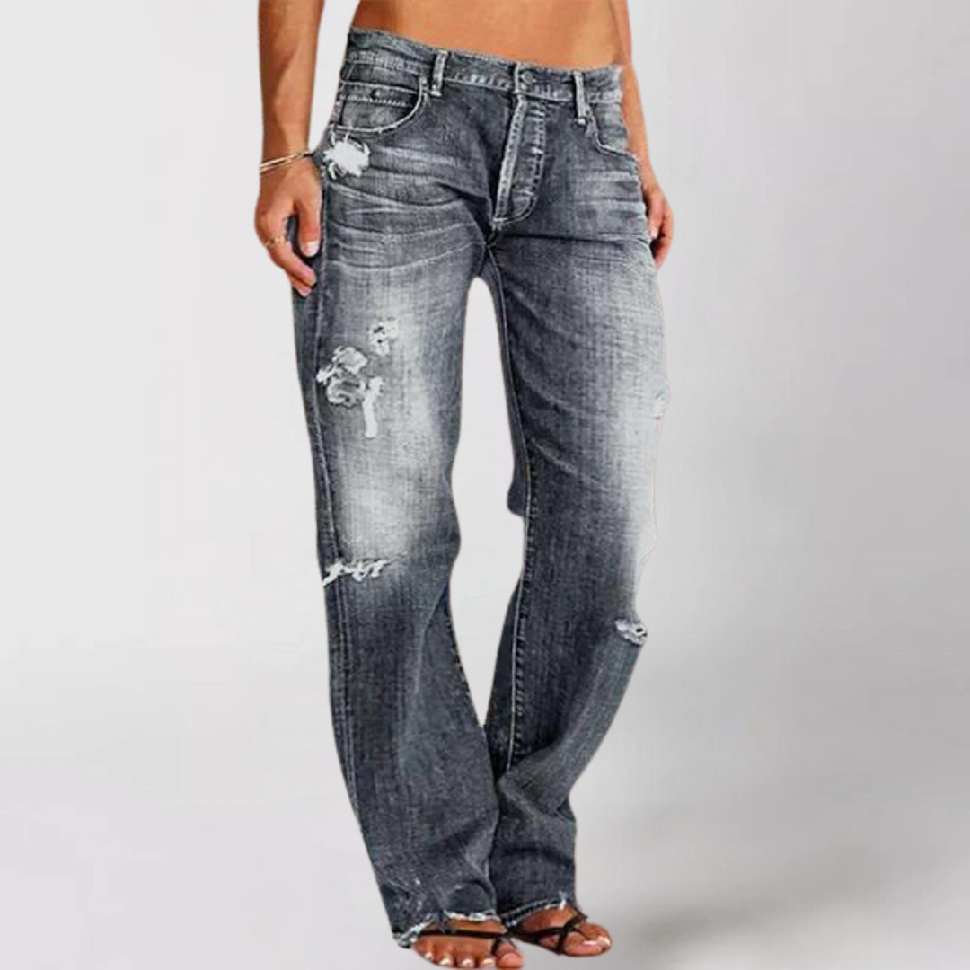 Felicia - Losse Jeans Met Wijde Pijpen