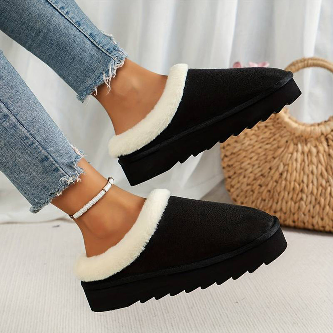 Dames Hoge Dikke Zool Pluche Slippers