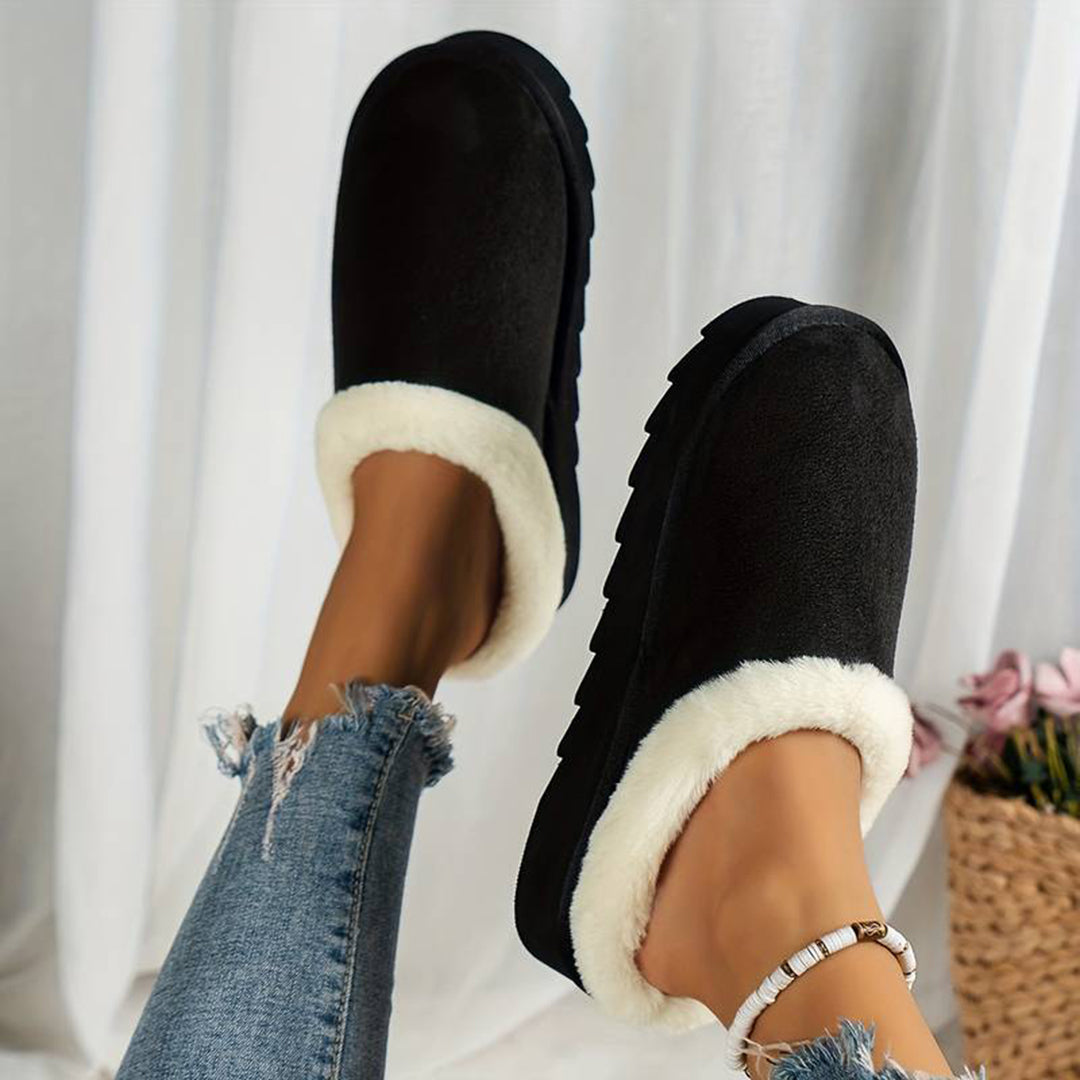 Dames Hoge Dikke Zool Pluche Slippers