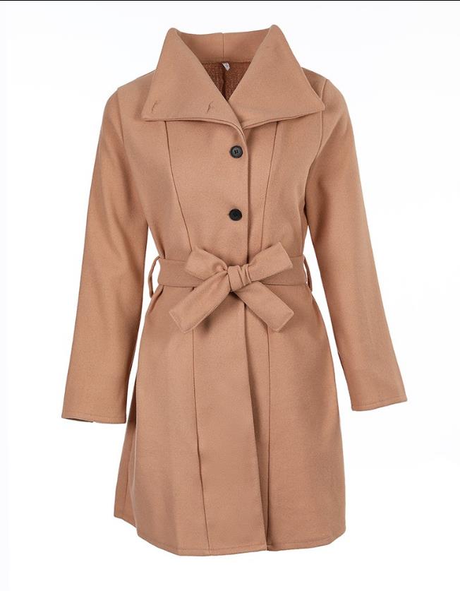 Elegante Vrouwen Wollen Trenchcoat voor Alle Gelegenheden