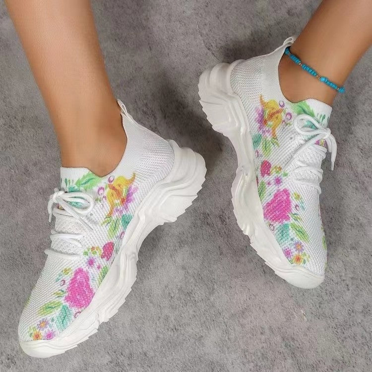 Dames Comfort Ortho Sneakers met Bloemenprint