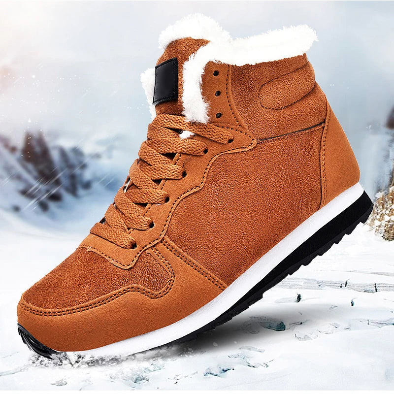 Dames Hoge Winter Sneakers met Pluche Voering