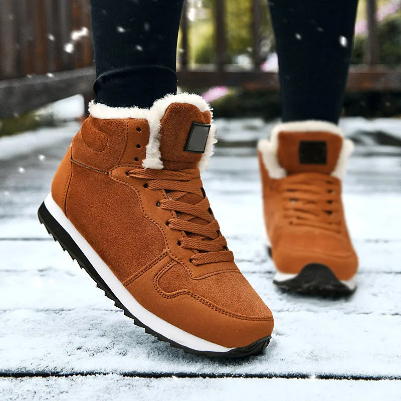 Dames Hoge Winter Sneakers met Pluche Voering