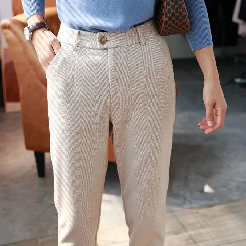 Dames Hoge Taille Casual Suit Pencil Broek